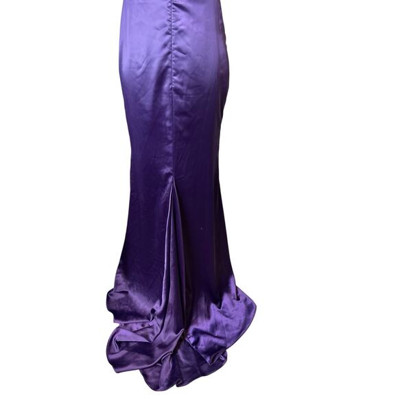 Purple Mermaid Corset Bustier Long Formal Gown Size XS Y2K Whimsygoth HOCO - Picture 7 of 7